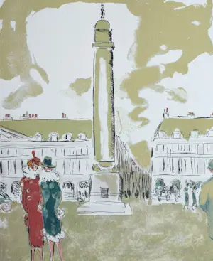 Kees van Dongen - Litho, Titel, Place Vendôme, kopen? Bied vanaf 200!