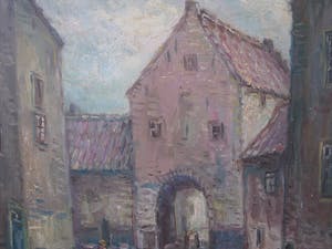 Niet of onleesbaar gesigneerd - Stadsgezicht - gesigneerd L. Zwanenberg kopen? Bied vanaf 1!