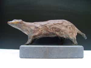 Brons (Onbekend) - Mooi beeldje van een Das verkocht voor € 145!