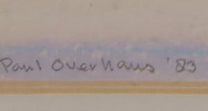 Paul Overhaus - Krijttekening, Zeegezicht - Ingelijst kopen? Bied vanaf 1!