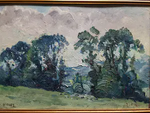 Georges Naves - Expressionistische Landschaft, Öl auf Holz, sehr schön gerahmt kopen? Bied vanaf 109!