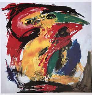 Martin van Wordragen - Zeefdruk, Rumoer in de Voliere verkocht voor € 70!