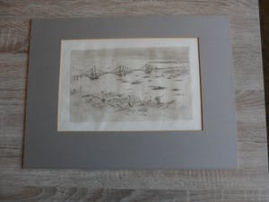William Walcot - Ets. "The Fleet at Scapa Flow". kopen? Bied vanaf 20!