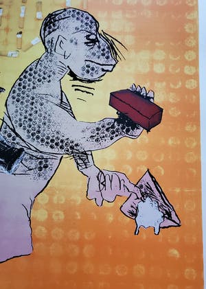 Jorg Immendorff - Maureraffe, signiert, datiert und e.a. kopen? Bied vanaf 440!