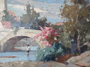 Evert-Jan Ligtelijn - Noord-Spanje Visser onder Romeinse Brug (Cangas de Onis) kopen? Bied vanaf 400!