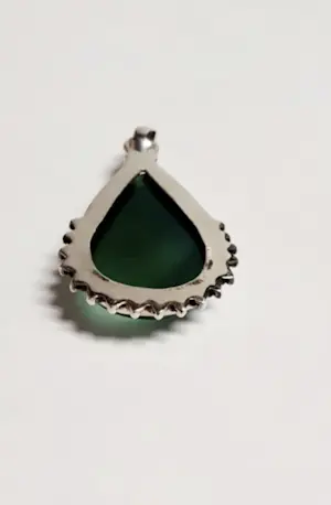 Nieuwe zilveren hanger met groene onyx kopen? Bied vanaf 65!