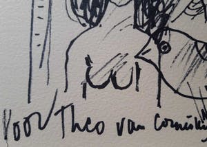 Corneille - tekening, gesigneerd, gedateerd en ingelijst kopen? Bied vanaf 200!