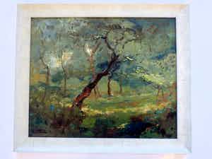 Louis Henno - boom in boslandschap verkocht voor € 100!