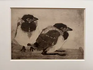 Jan Mankes - Originele Heliogravure 2 Jonge Eksters 1923 kopen? Bied vanaf 185!