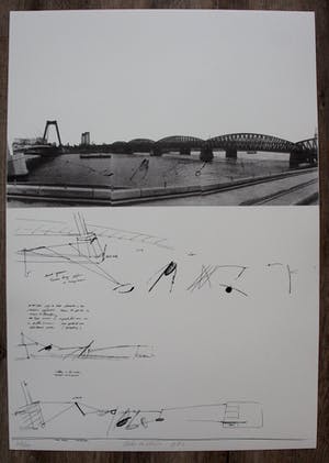Auke de Vries - litho: ontwerp Maasbeeld (1982) kopen? Bied vanaf 75!