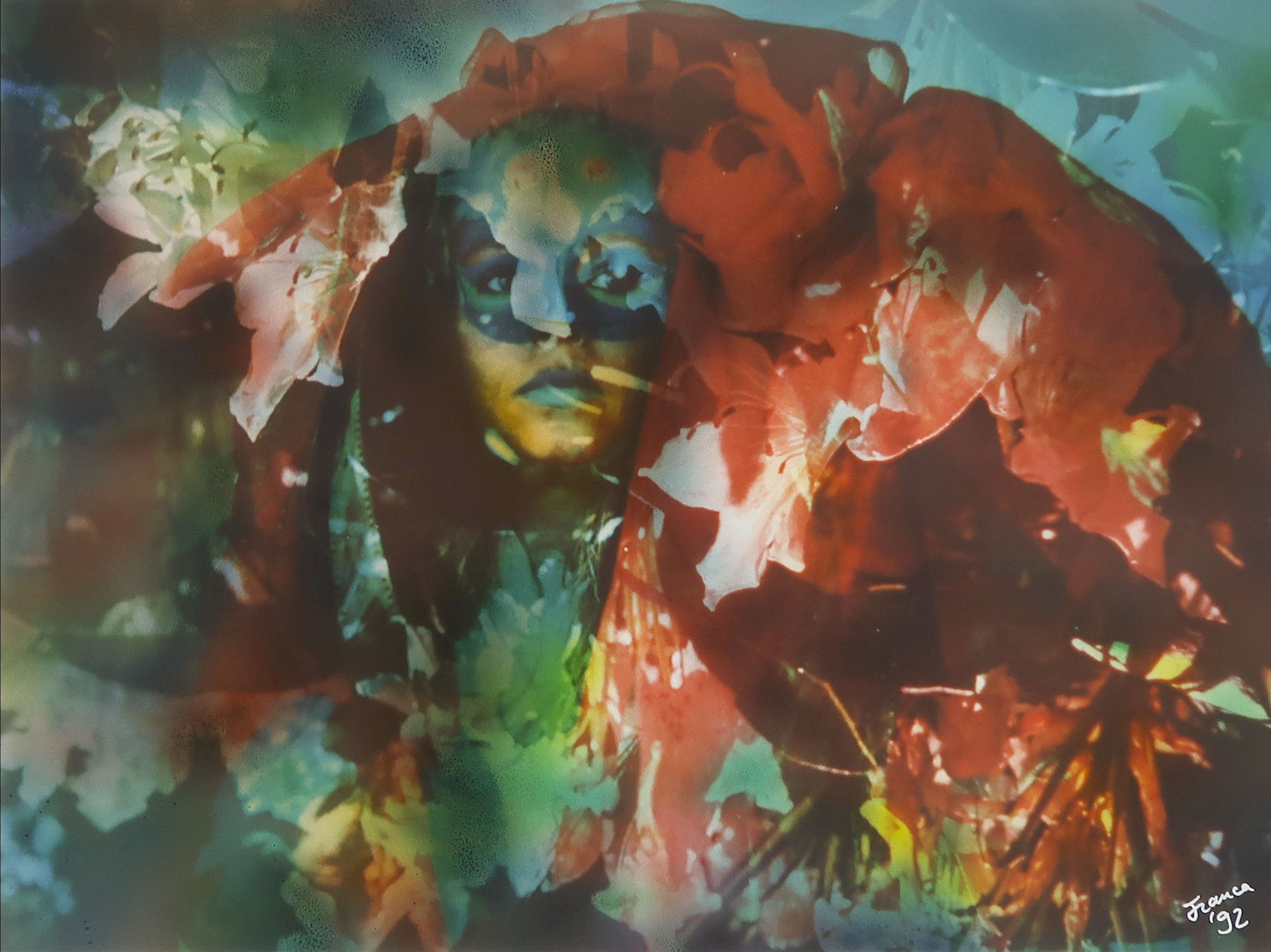 Franca Muller Jabusch - Handbewerkte foto, Zonder titel verkocht voor € 20!