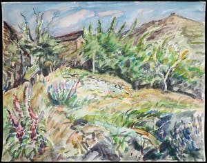 Jan Sluijters (jr.) - Aquarel, Landschap kopen? Bied vanaf 90!