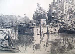 Jan Sirks - Oud Rotterdam: De Roobrug verkocht voor € 55!