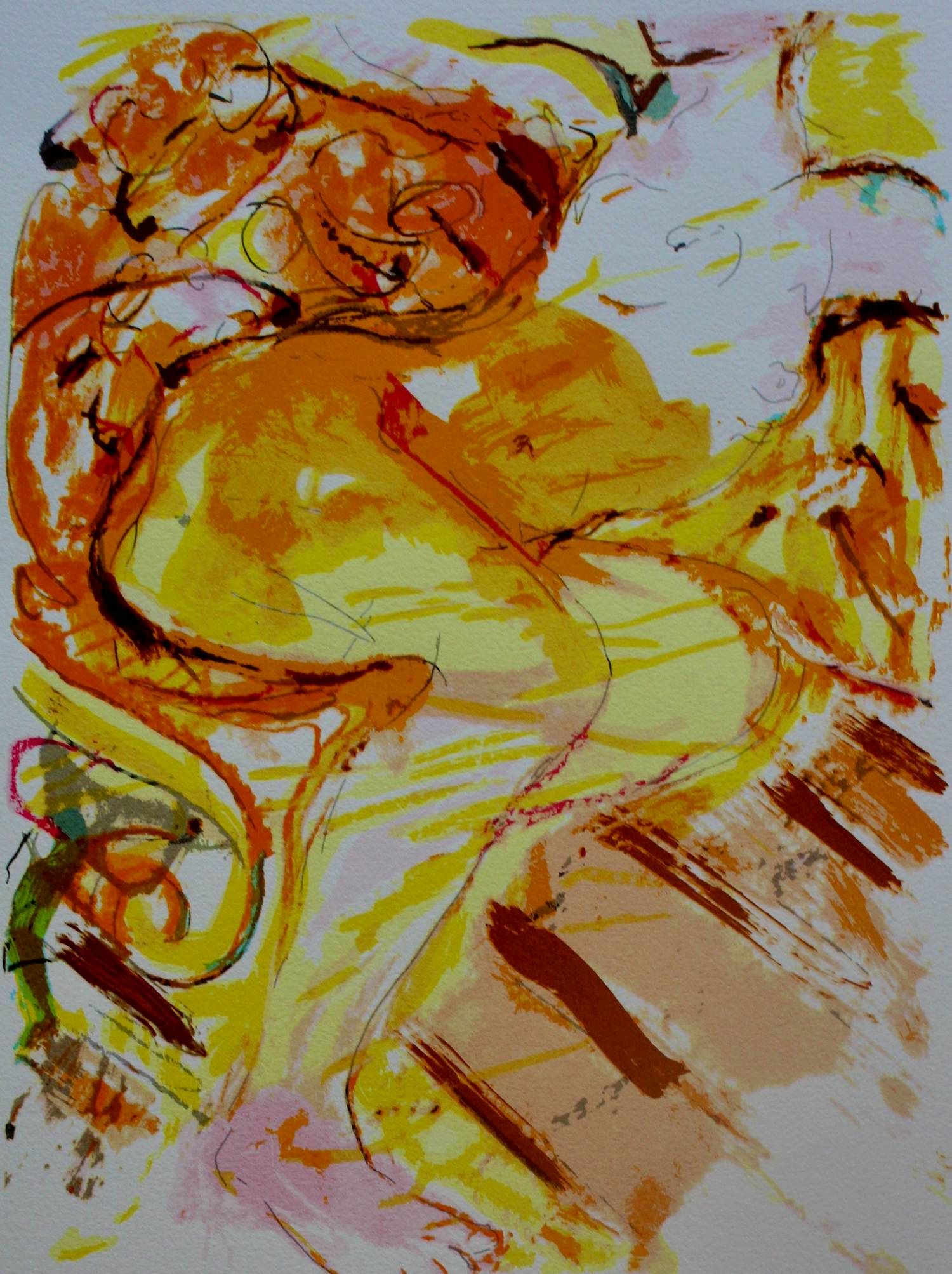 Buy Paul de Lussanet - Zeefdruk: liggend naakt - 1994? Bid from 65!
