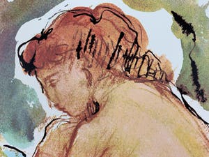 Nic Jonk - kleurenzeefdruk - 'Gebogen naakt' - 1981 kopen? Bied vanaf 129!