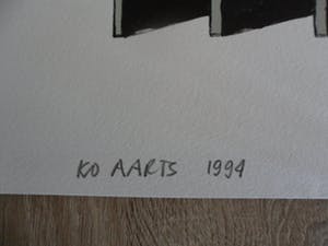 Ko Aarts - Zeefdruk, Titel: "Finishing touch". kopen? Bied vanaf 30!