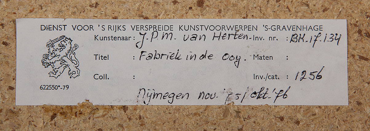Jeroen van Herten - Staalfabriek op de Ooysedijk - Potlood en inkt op papier - BKR Nijmegen kopen? Bied vanaf 5!