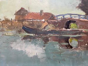 Frans Hoos - Hollands waterlandschap kopen? Bied vanaf 65!