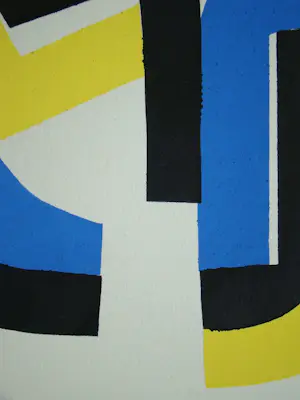 Jean Dewasne - Abstracte compositie - 1952 - Sjabloon in gouachekleuren kopen? Bied vanaf 100!