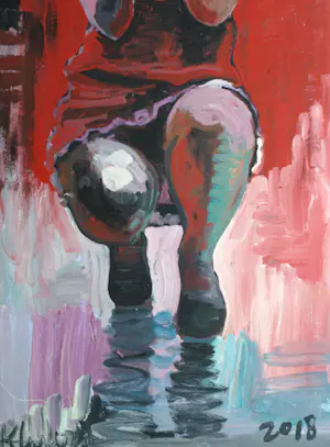 Peter Klashorst - Acrylverf op doek , Mathilda – 120 x 50 cm - 2018 kopen? Bied vanaf 250!
