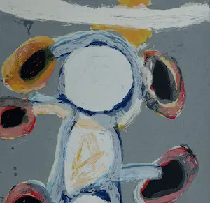 Arty Grimm - handgesigneerde litho | 'Zonder titel' (FRAAI INGELIJST) kopen? Bied vanaf 1!