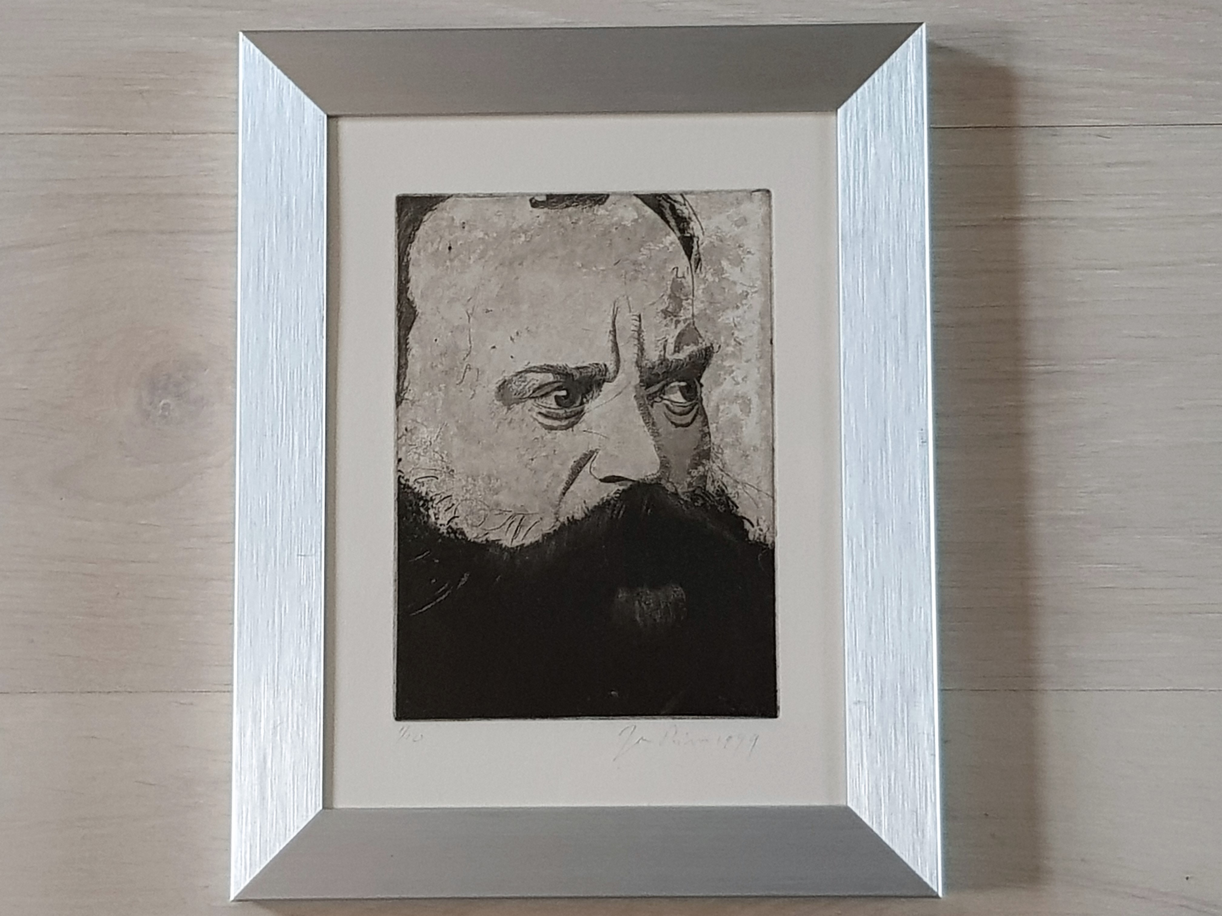 Jan Prins - Ets, gesigneerd 1999 - Portret kopen? Bied vanaf 10!