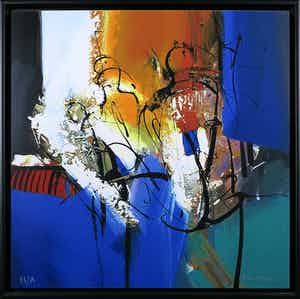 Peter Meijer - Zeefdruk op paneel, Zonder Titel 3 - Ingelijst verkocht voor € 80!