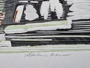 Luuk Scholten - Grote jaren 80 kleuren Linosnede "soldatenkamer" - oplage (100) - potloodges. kopen? Bied vanaf 49!