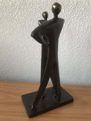 Brons (Onbekend) - Schitterend beeld met de titel " BEDANKT " kopen? Bied vanaf 25!