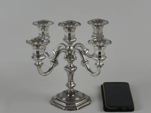 Curiosa - 4- armige verzilverde BMF kandelaar kopen? Bied vanaf 1!
