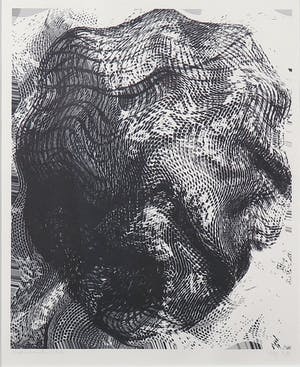 Piet van Mook - Abstract werk op papier - Ingelijst kopen? Bied vanaf 1!