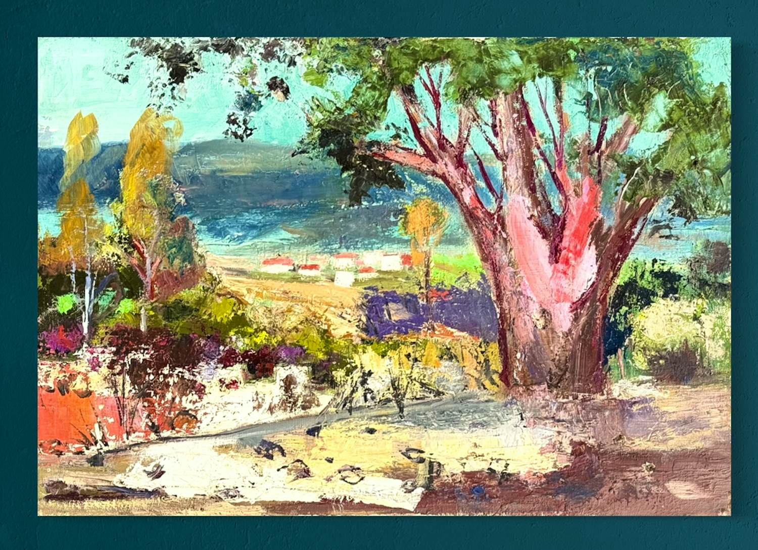 Marie Louise Ogier - Eukalyptus im Dorf - Öl auf Leinwand um 1950 kopen? Bied vanaf 180!