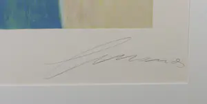 Eugène Brands - Zeefdruk, Blauwe Vaas - Ingelijst kopen? Bied vanaf 250!