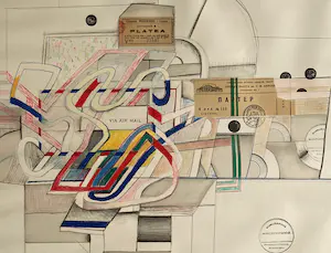 Saul Steinberg - lithografie - Galerie Maeght - met goud zegel opdruk kopen? Bied vanaf 1!