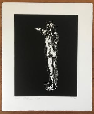 Stijn Peeters - Linosnede - Handen Omhoog - 2006 - 15/20 kopen? Bied vanaf 45!