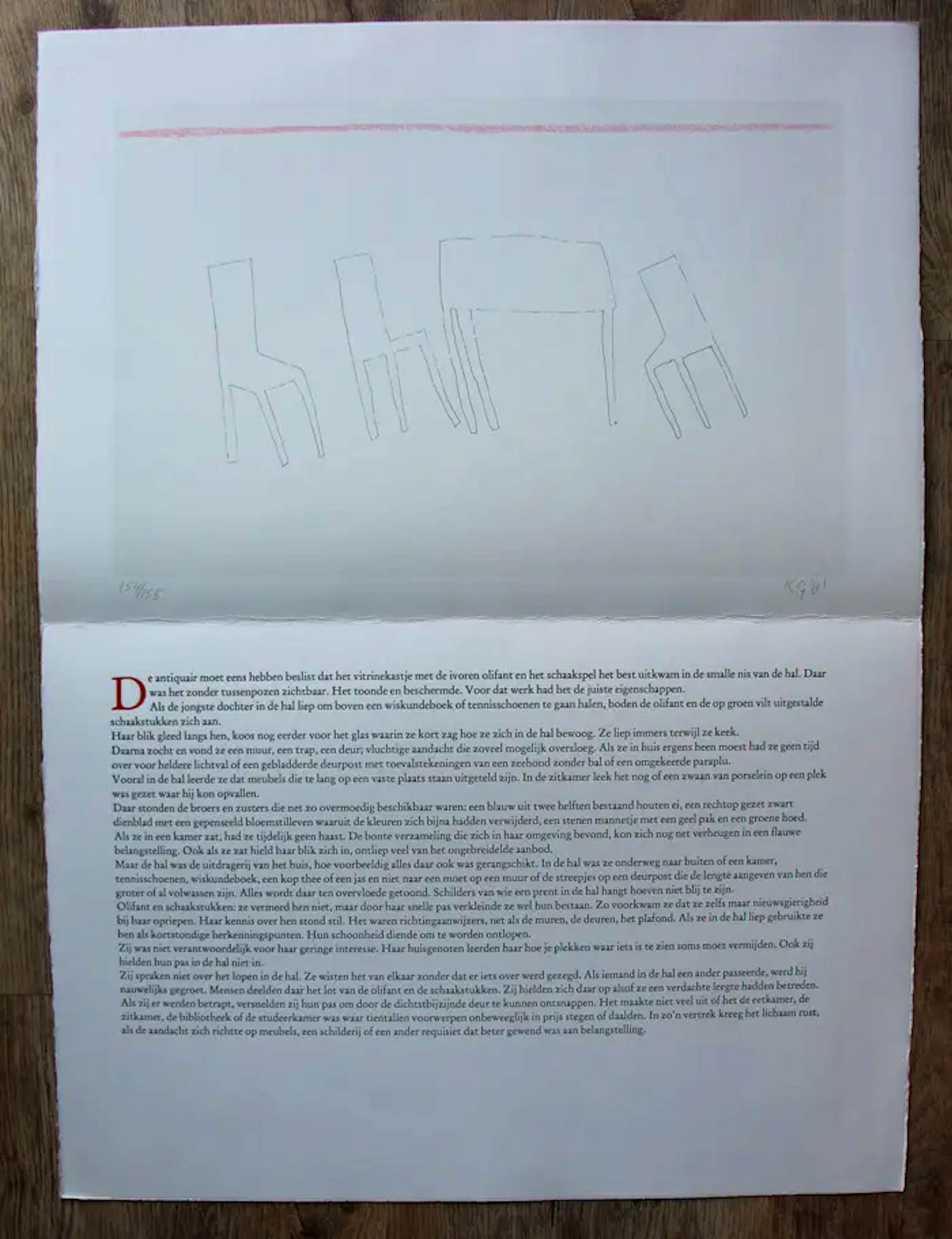 Klaas Gubbels - Zeefdruk met bijbehorend tekstblad - 1981 kopen? Bied vanaf 95!