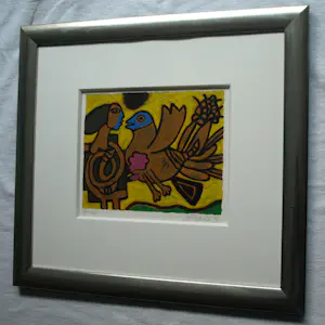 Corneille - Ingelijste zeefdruk, La Femme et L'Oiseau (Vrouw en vogel) – 1993 kopen? Bied vanaf 20!