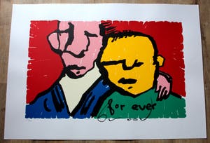 Herman Brood - grote zeefdruk: For ever (Friends) kopen? Bied vanaf 375!