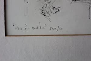 Piet Klaasse - 2 tekeningen op 1 vel: tekenende man + pianospeler kopen? Bied vanaf 55!