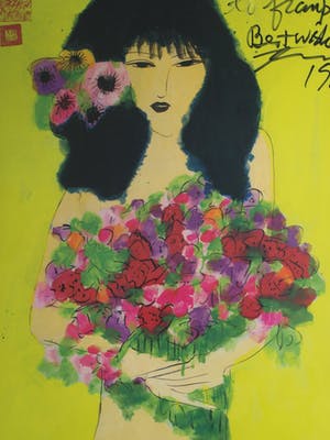 Walasse Ting - Gesigneerd affiche Gallery Delaive , I bought these Flowers on the Market - 1988 kopen? Bied vanaf 50!
