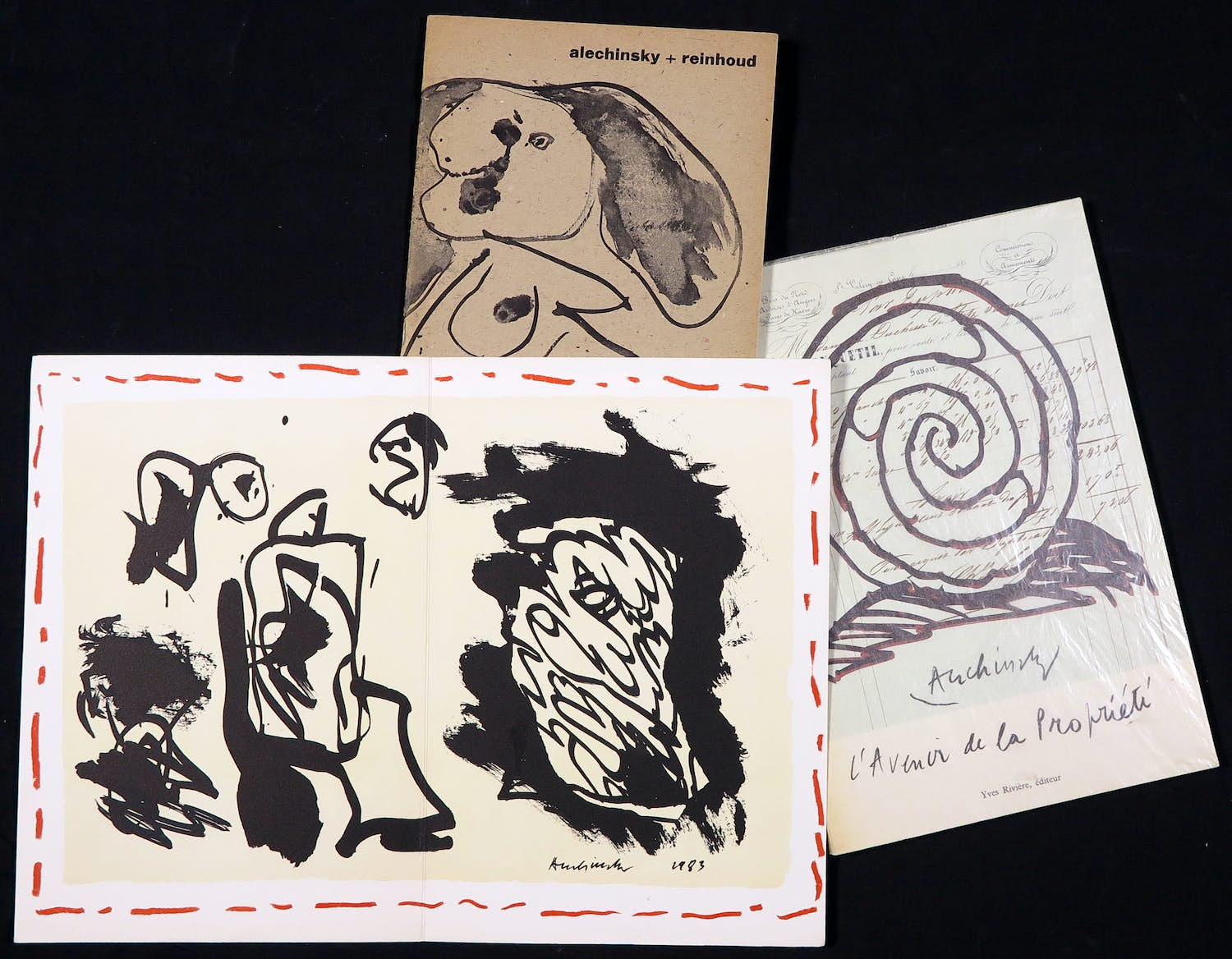 Pierre Alechinsky - Lot van twee publicaties met litho kopen? Bied vanaf 1!