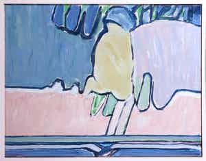 Paul Overhaus - Olieverf op doek, Achter de Wolken - Ingelijst (Groot) verkocht voor € 100!