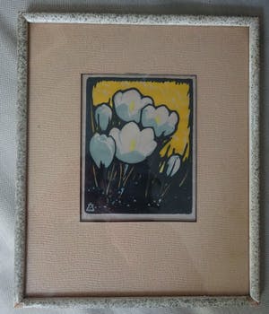 Arie Zonneveld - Kleuren houtdruk - Crocussen- 1935 kopen? Bied vanaf 200!