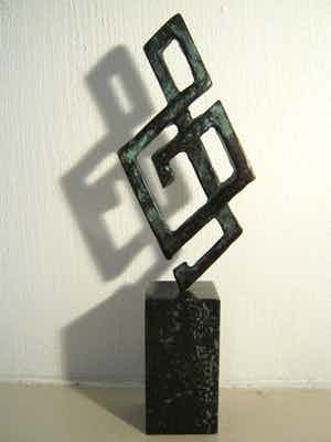 Brons (Onbekend) - Brons sculptuur - Muzieksleutel verkocht voor € 100!