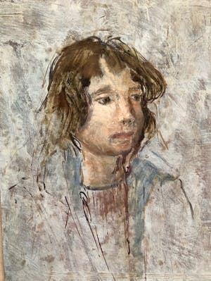 Josef Santen - portret van een meisje kopen? Bied vanaf 35!