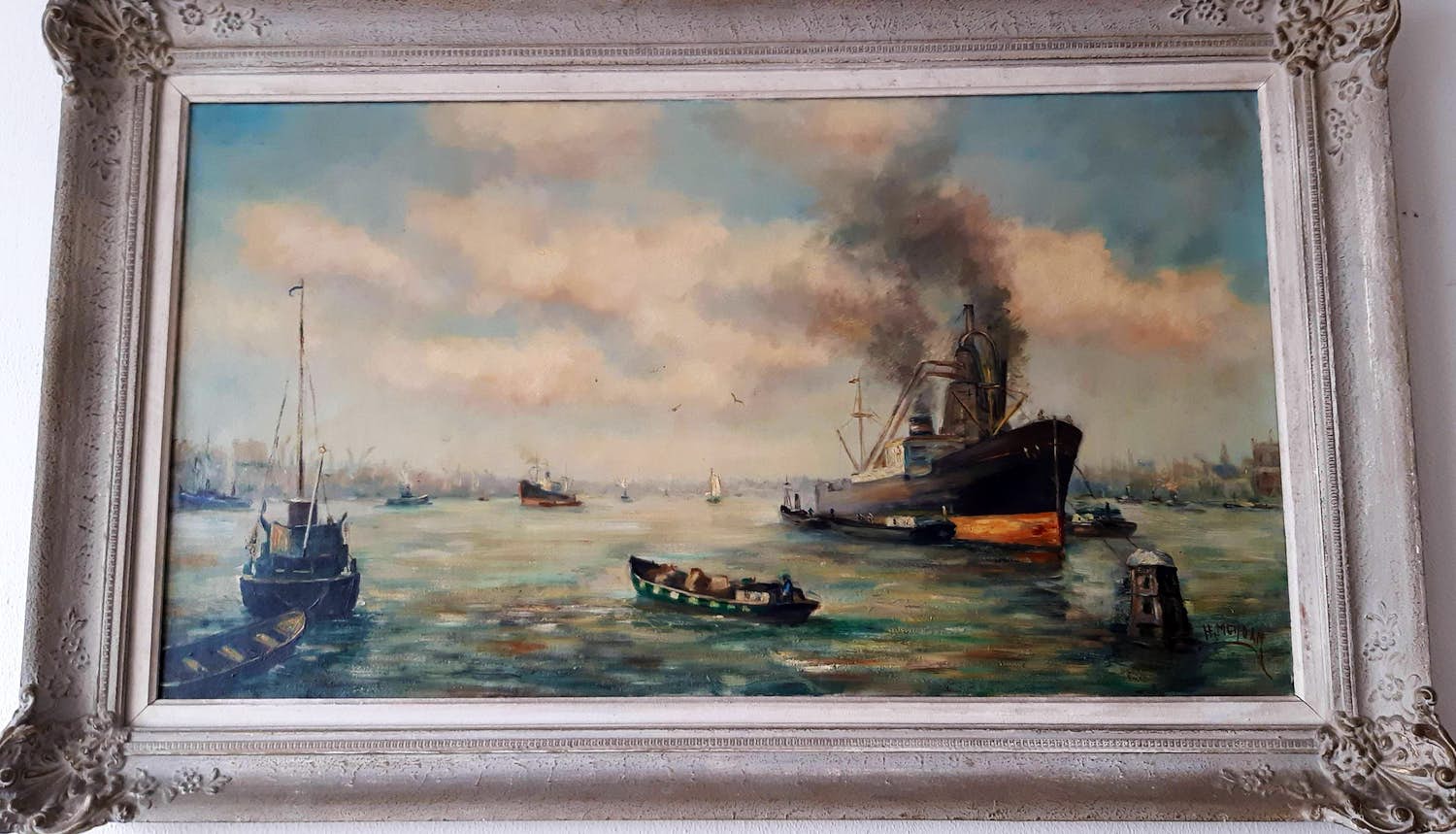Han Meijdam - Gezicht op de haven van Rotterdam kopen? Bied vanaf 150!