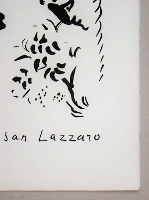 Marc Chagall - Hommage à San Lazzaro - 1975 - Originele lithografie kopen? Bied vanaf 60!