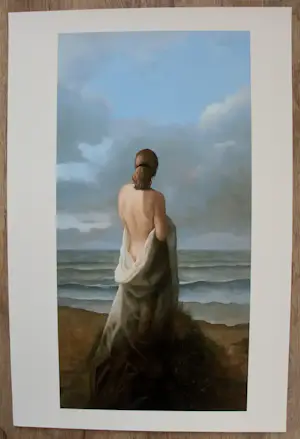 Fred de Heij - Giclee: dame kopen? Bied vanaf 75!