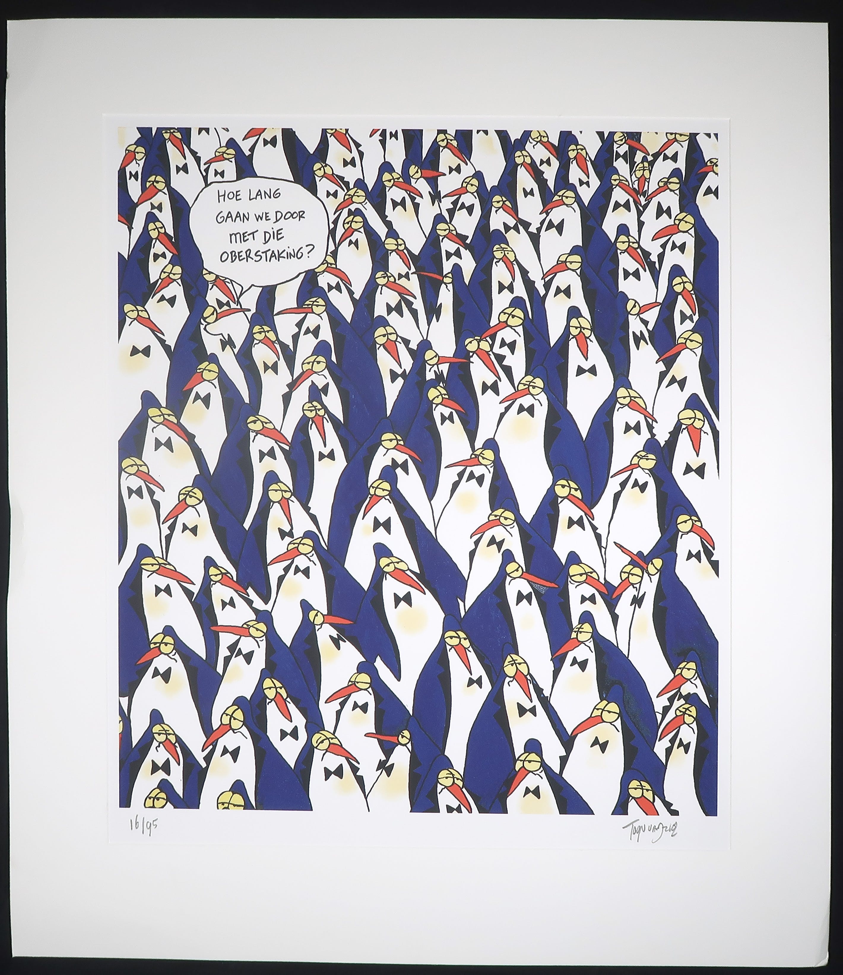 Toon van Driel - Giclee, Pinguin / Oberstaking kopen? Bied vanaf 35!