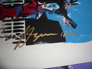 Espen Hagen - Gr Zeefdruk(49x135 cm) GOING TO WORK Hand gesigneerd kopen? Bied vanaf 60!